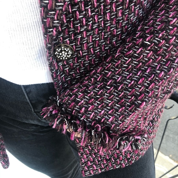 VINTAGE Textured Raw Hems Jacket Unique Style🦄 - Picture 3 of 9